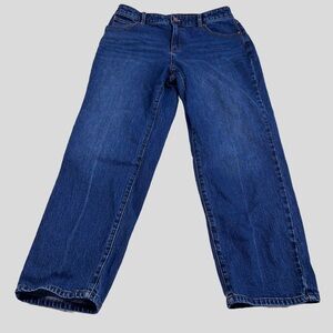 Talbots Womens 10P High Waist Relaxed Leg Jeans Stillwell Wash 90s Modern